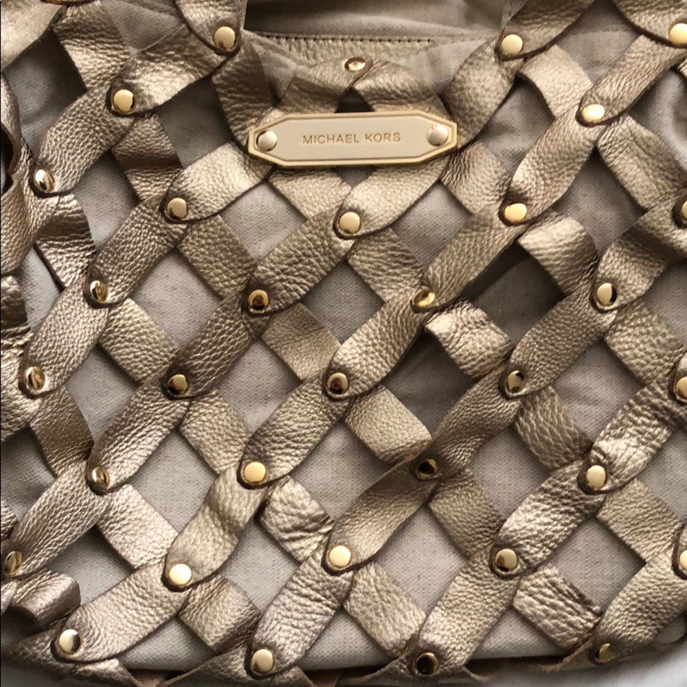 Authentic RARE Gold Leather Michael Kors Bag